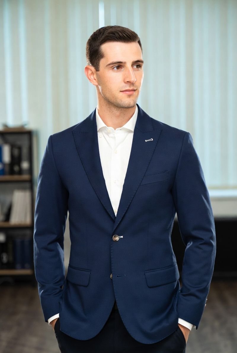 A tailored corporate blazer