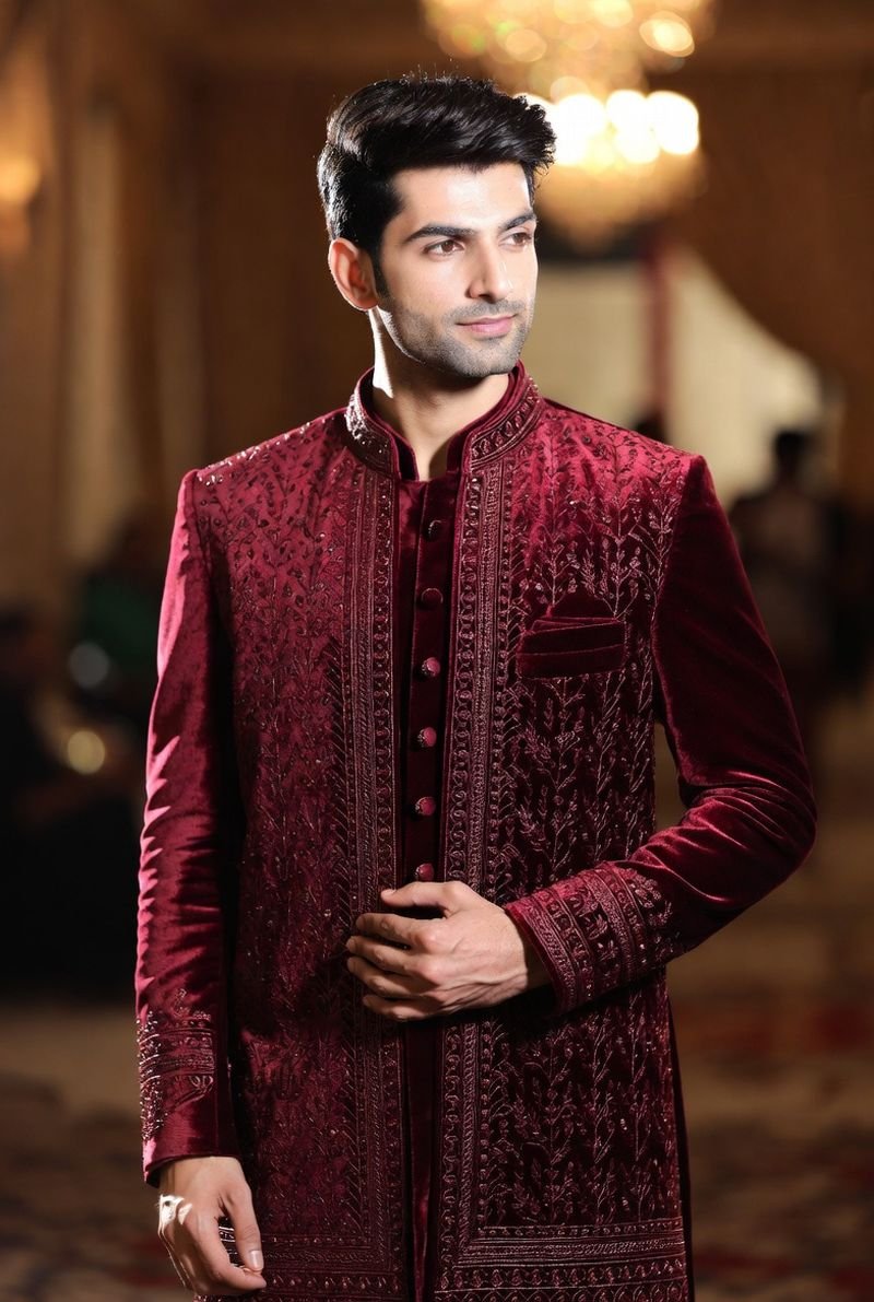 Groom's wedding attire — sherwani tailoring